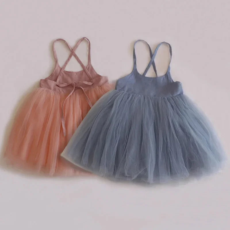 Summer Baby Girl Princess Dress Toddler Kids Mesh Tutu Dresses Children Birthday Party Clothes
